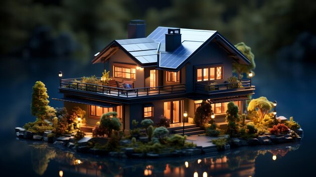 Una casa junto al lago