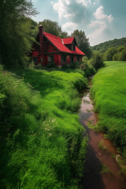 Una casa junto al río