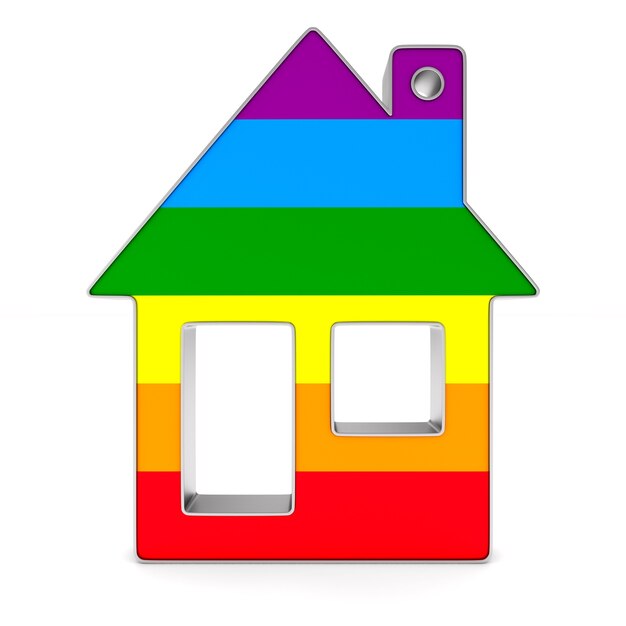 Casa LGBT. Representación 3D aislada
