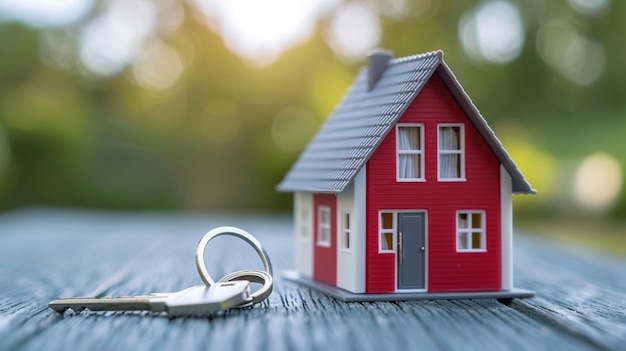 una casa con una llave que dice "una llave" en la llave