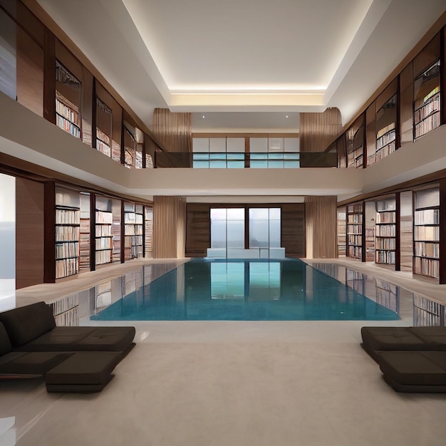 casa de lujo moderna con piscina