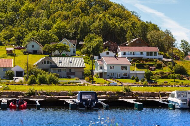 Casa de madera tradicional noruega