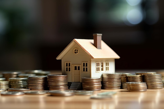 una casa modelo como representación de la inversión inmobiliaria