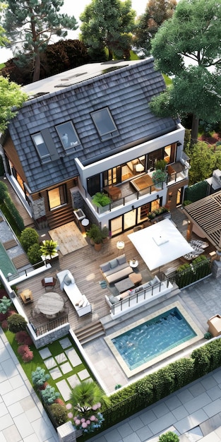 Casa moderna com piscina