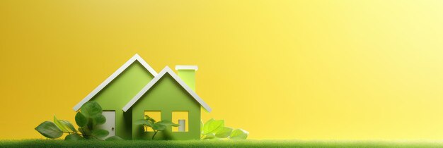 Casa moderna ecológica, energia verde e energia renovável