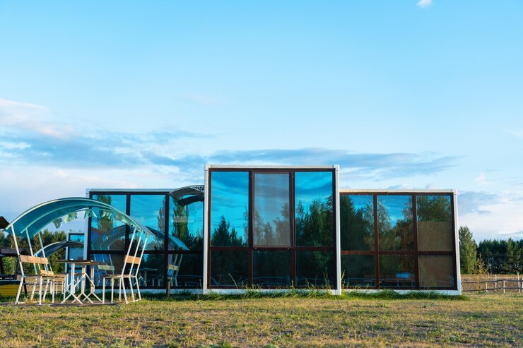 Foto casa modular compacta usada como pousada em locais turísticos
