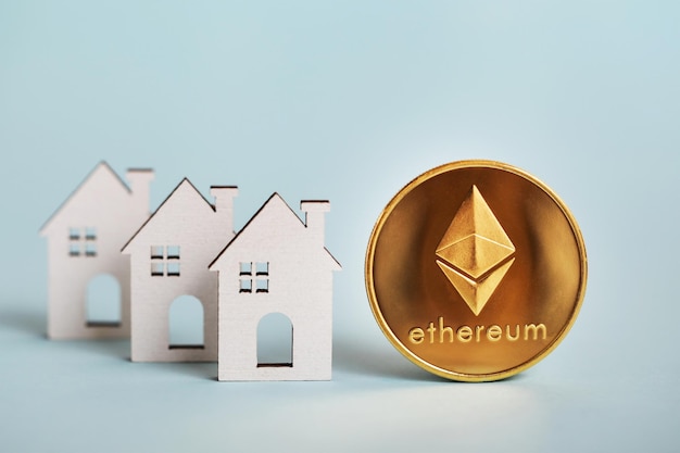 Foto casa de monedas ethereum tokenización de bienes raíces cadena de bloques bienes raíces descentralizados eth