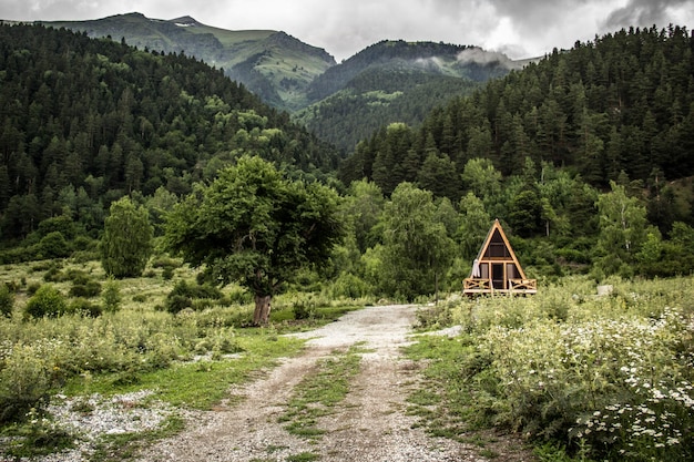 Casa na floresta da montanha