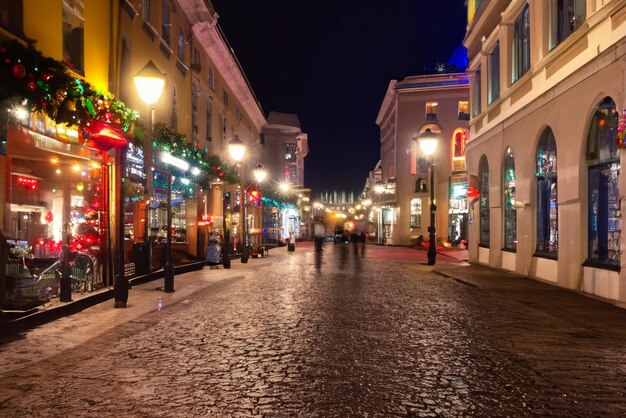 Casa de Navidad en la ciudad