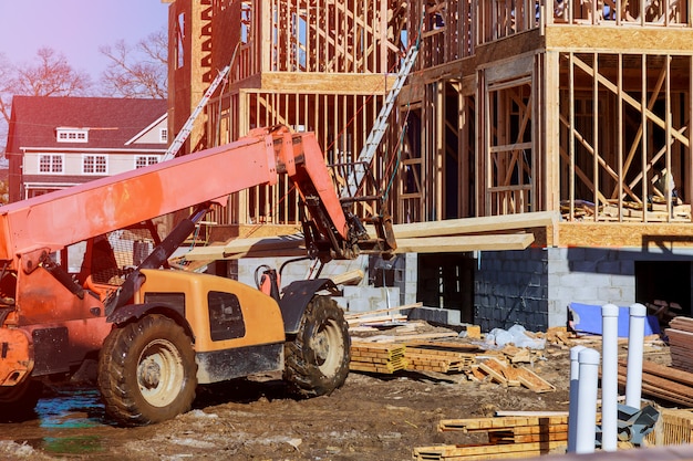 Casa nova em construção construir sua casa de sonho.