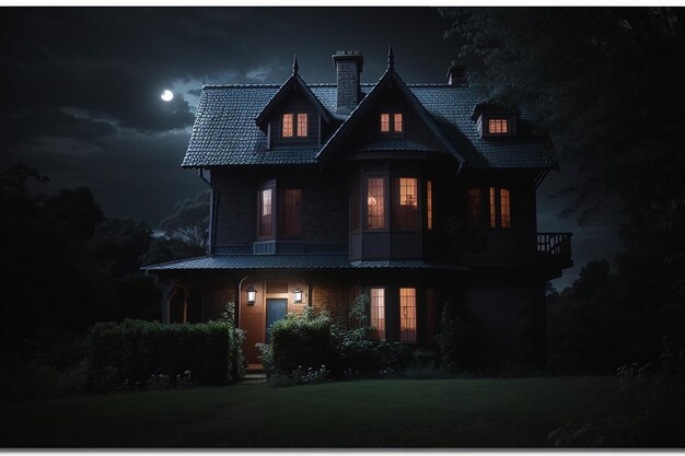 casa en la oscuridad