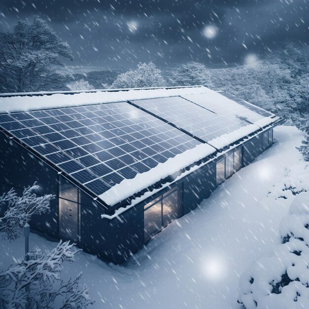 una casa con un panel solar en el techo