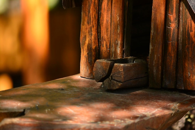 casa para pássaros de madeira rústica