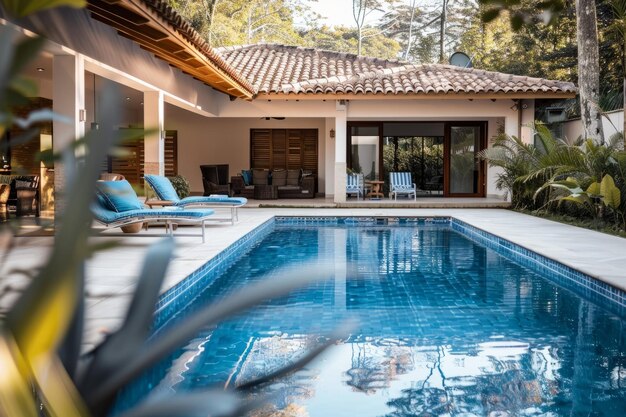 Foto casa con piscina