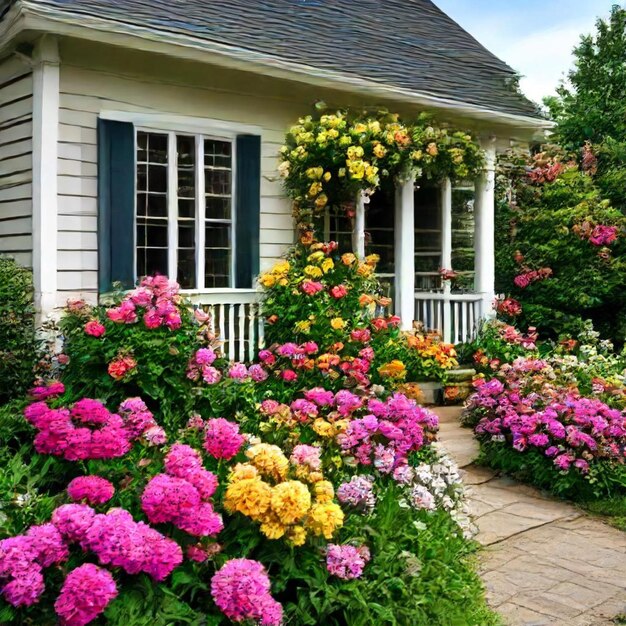 Foto una casa con un porcho con un porche con un porches con un porch que dice bougainvillea