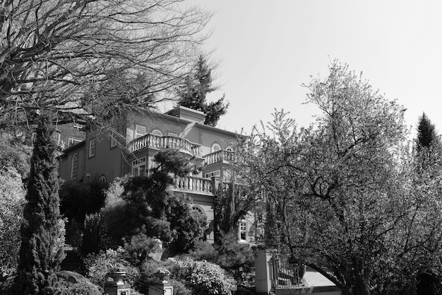 Casa de propiedad de mcmansion de lujo con hermoso jardín, casa independiente.