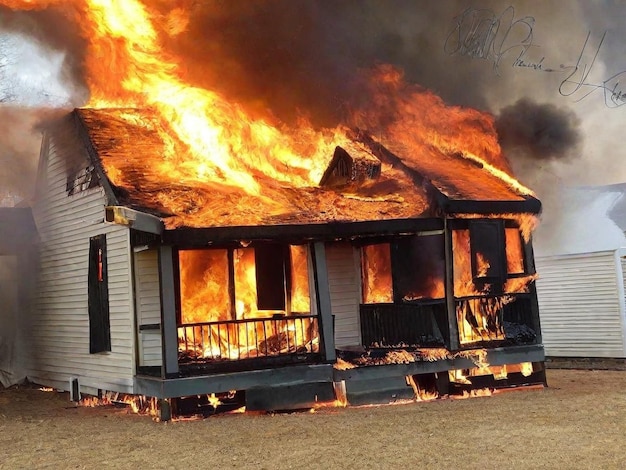 casa queimando