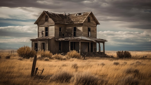 Una casa resistida abandonada