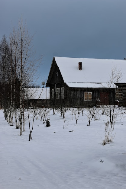 Casa rural no inverno