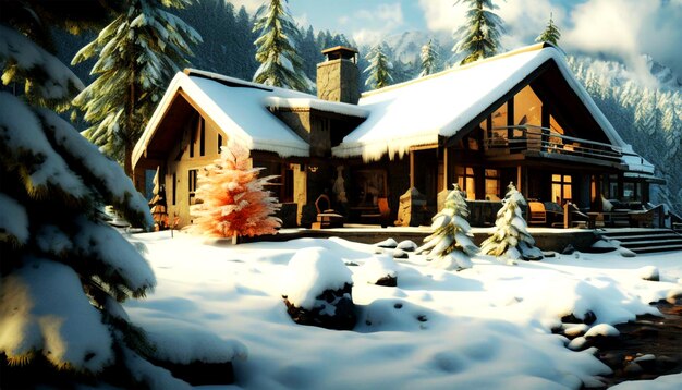 una casa en snowyseaso