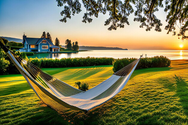 Foto casa tranquila en un lugar encantador