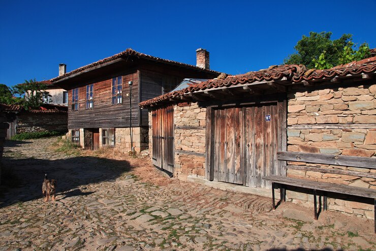 Foto casa vintage na vila de zheravna, na bulgária