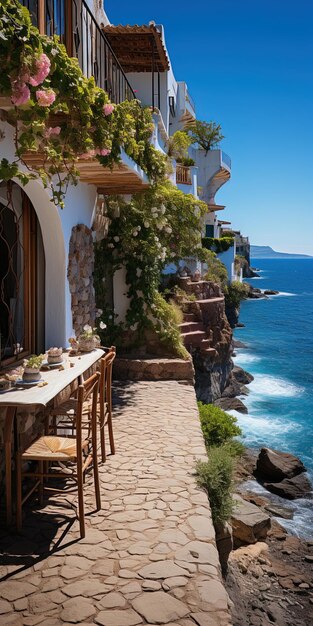 una casa con vista al mar