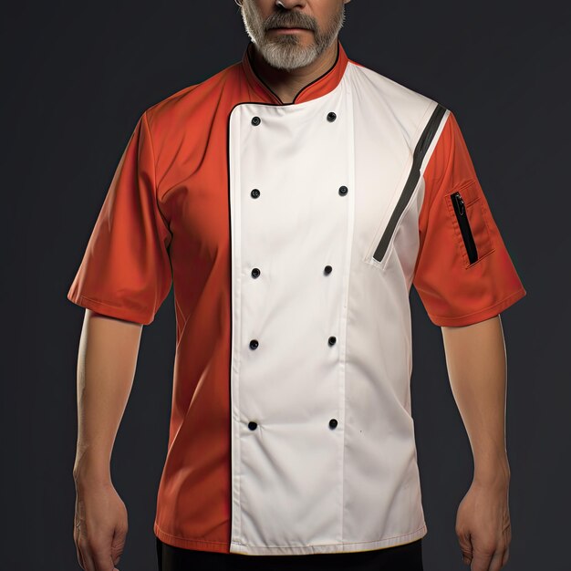 Foto casaco de cozinheiro maquete de uniforme de cozinheiro casaco de chef