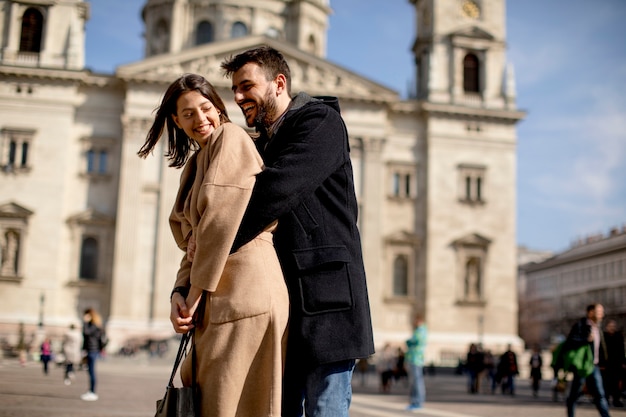 Casal apaixonado em Budapeste, Hungria