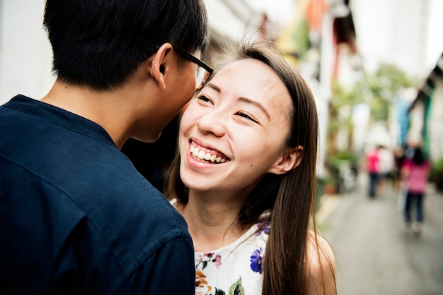 Casal asiático