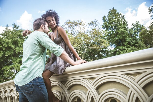 Casal de amantes no Central Park