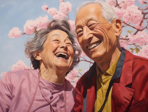 Casal japonês idoso