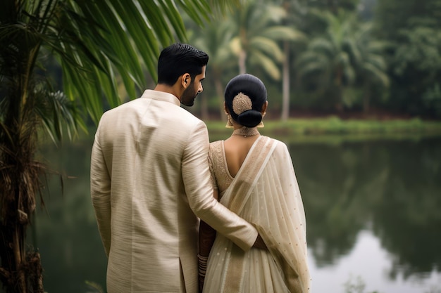 Casamento sereno de Kerala Maravilhoso Kasavu Saree branco e dourado e tradicional OffWhite Mundu