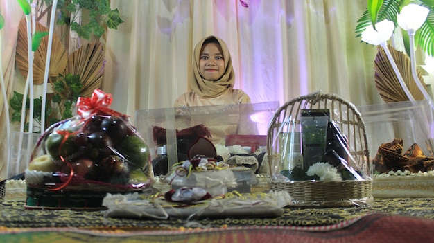 Casamento tradicional da Indonésia Cozinha da Indonésia Muitos tradicionais