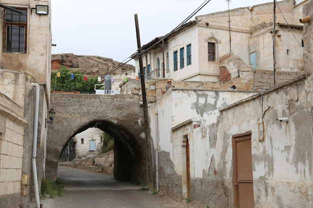 Casas antigas na cidade de Avanos, Turquia