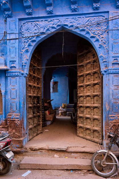 Casas azuis nas ruas de Jodhpur