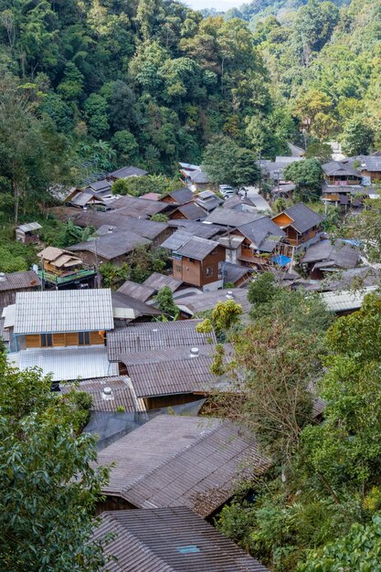 Foto casas en el bosque