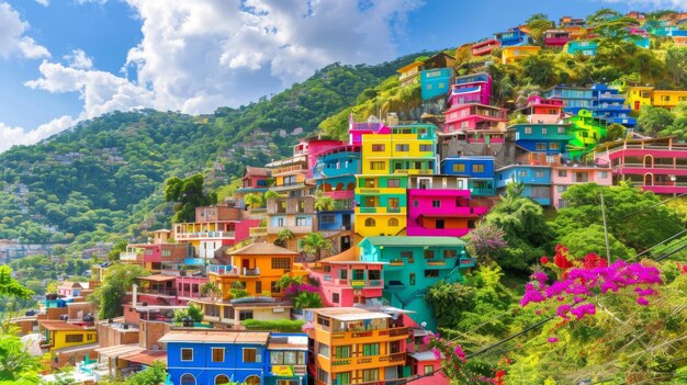 casas coloridas en la ciudad de méxico