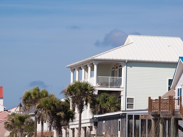 Casas de praia em Mexico Beach, Flórida.