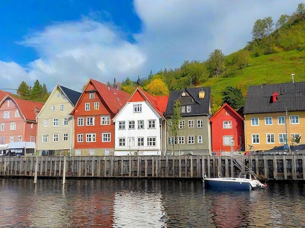 Casas em Trondheim, Noruega