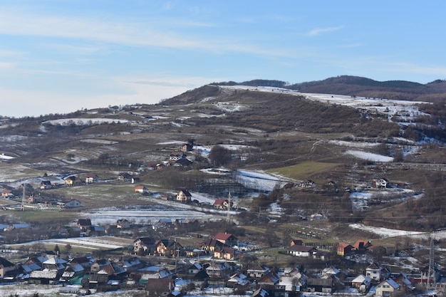 Casas em um monte