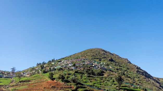 Foto casas em uma colina