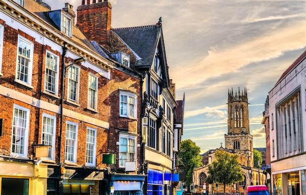 Casas inglesas tradicionais em york, na inglaterra, reino unido