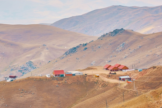 Casas en las montañas.