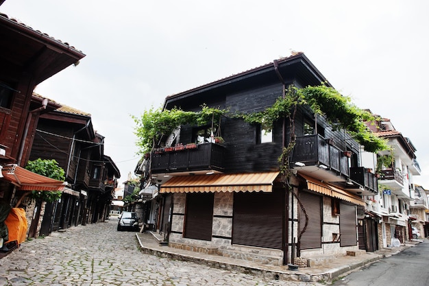 Casas na cidade velha de Nesebar Bulgária