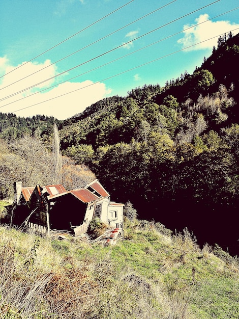 Foto casas en el paisaje rural