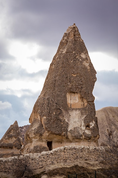 Casas de piedra en Capadocia. Pavo