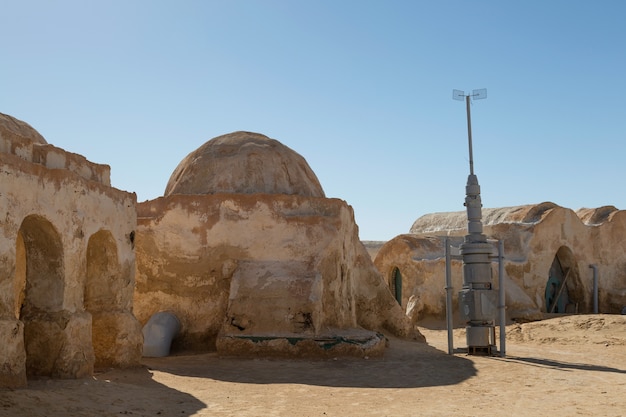 Casas del planeta Tatouine ambientadas para la película de Star Wars