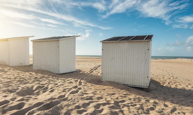 Foto casas de playa en la playa de zelanda