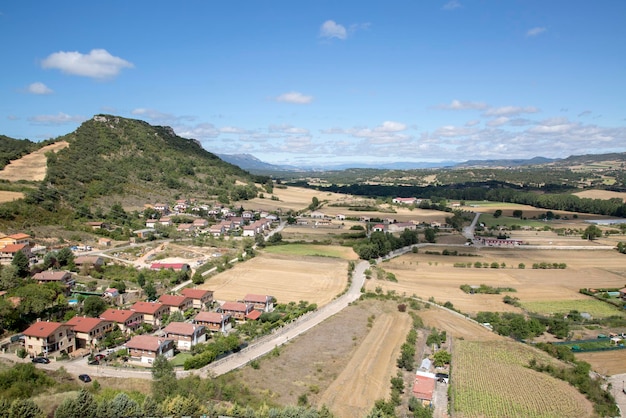 Casas en el pueblo de Frías, Burgos, España